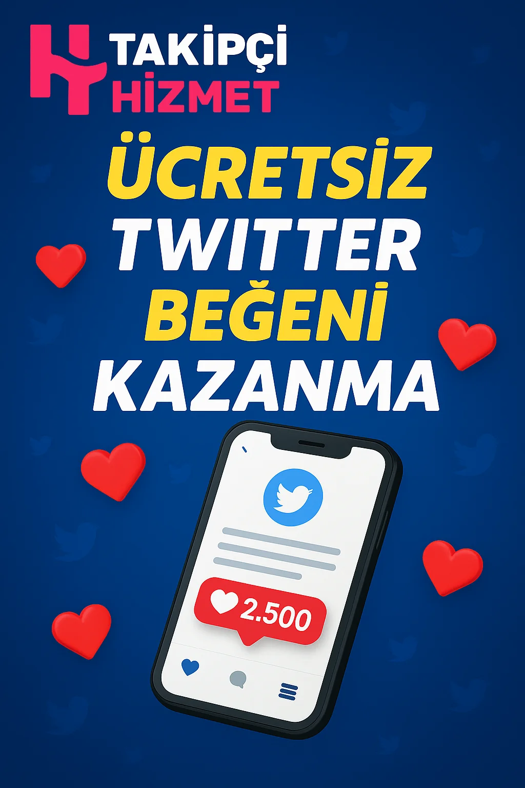 X (Twitter) ücretsiz beğeni aracı
