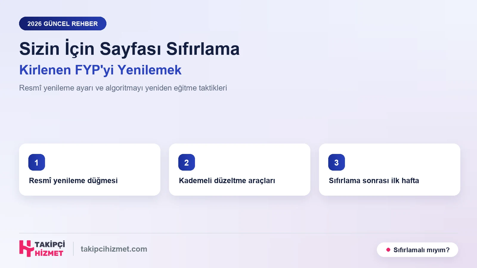 TikTok Sizin İçin Sayfası Sıfırlama: Kirlenen FYP'yi Yenilemenin Tam Rehberi (2026)
