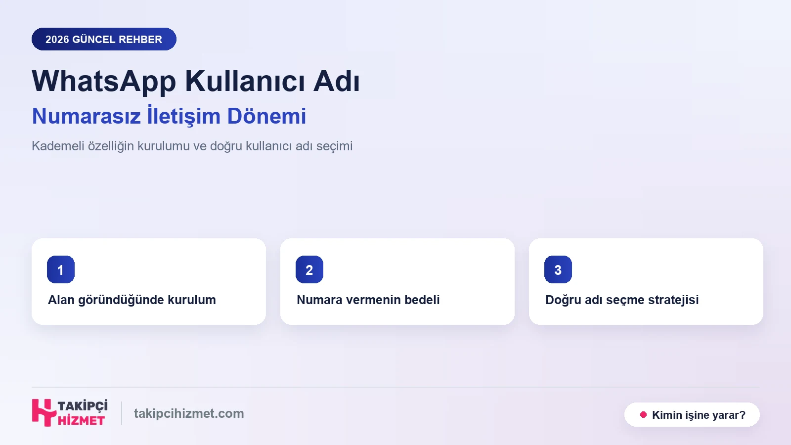 WhatsApp Kullanıcı Adı Nasıl Alınır? Numarasız İletişim Döneminin Rehberi (2026)