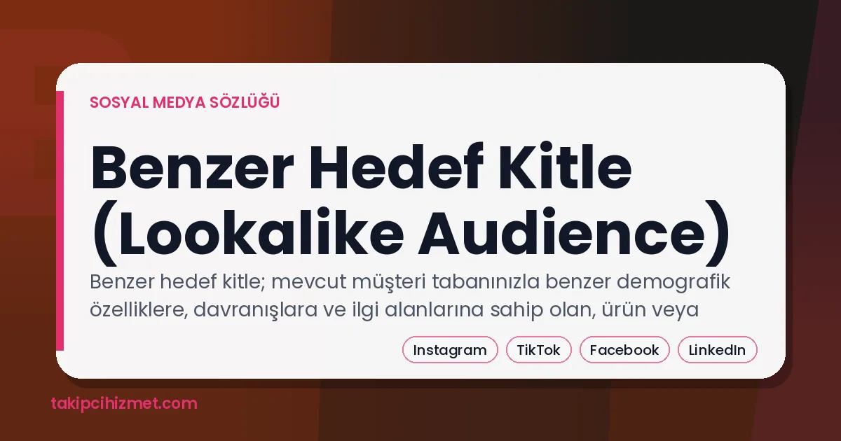 Benzer Hedef Kitle (Lookalike Audience) — sosyal medya sözlüğü