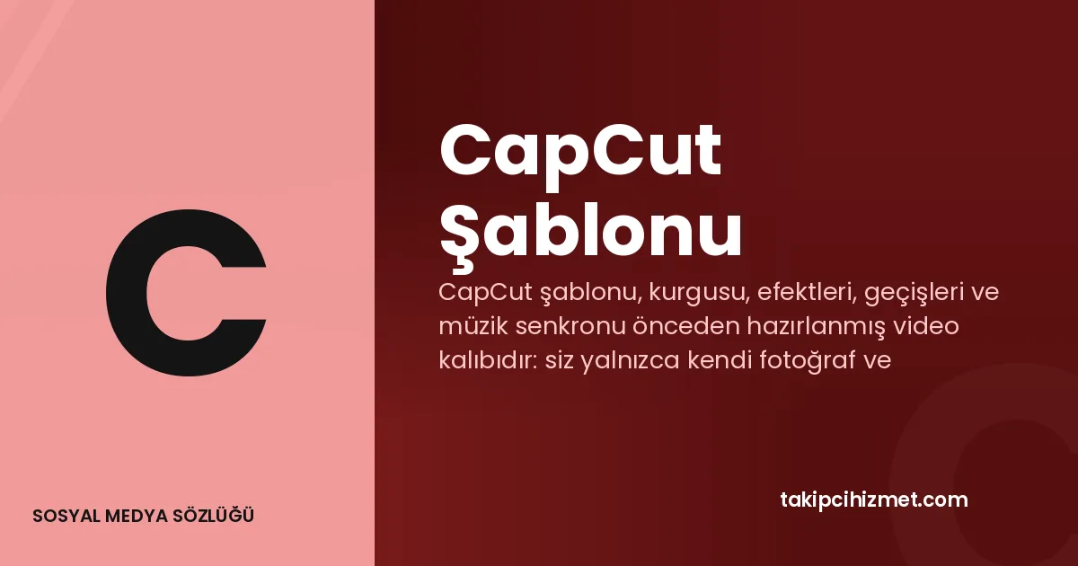 CapCut Şablonu — sosyal medya sözlüğü