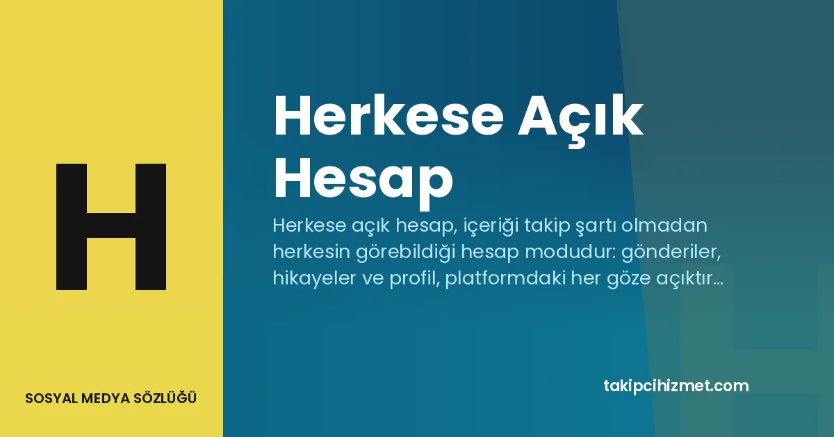 Herkese Açık Hesap — sosyal medya sözlüğü