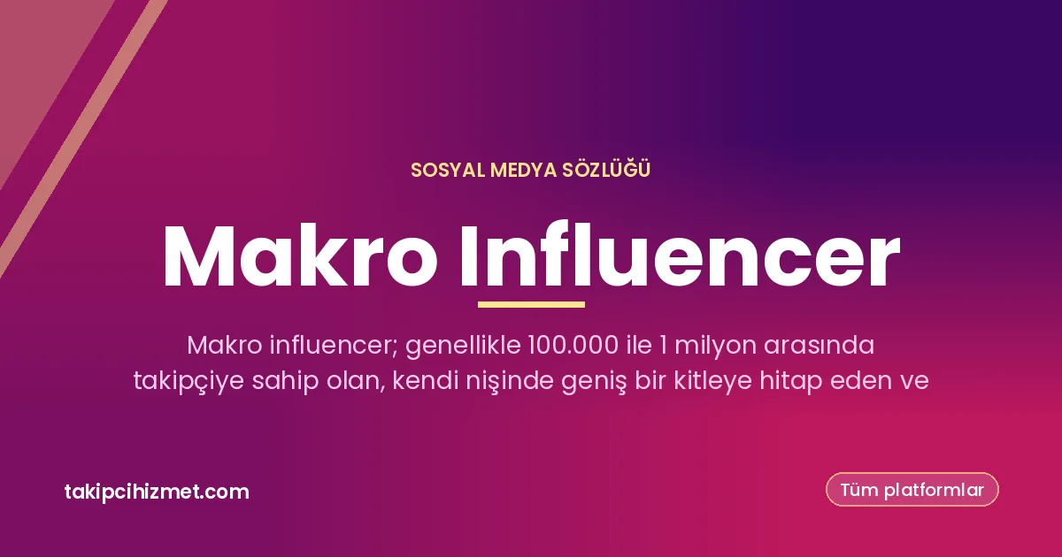 Makro Influencer — sosyal medya sözlüğü