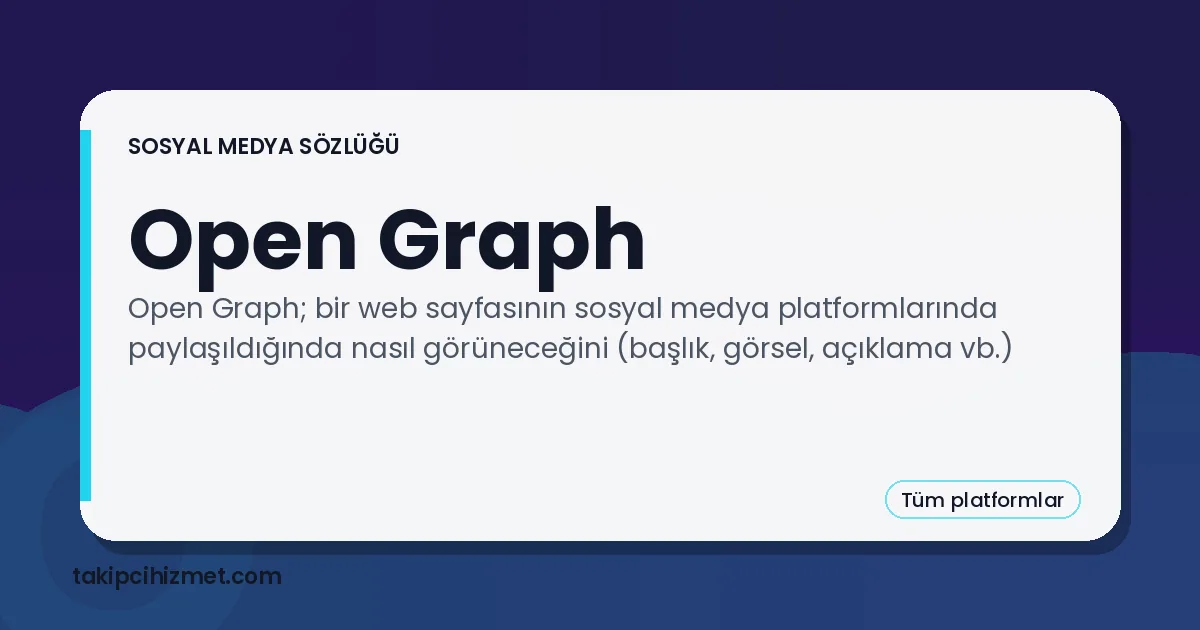 Open Graph — sosyal medya sözlüğü