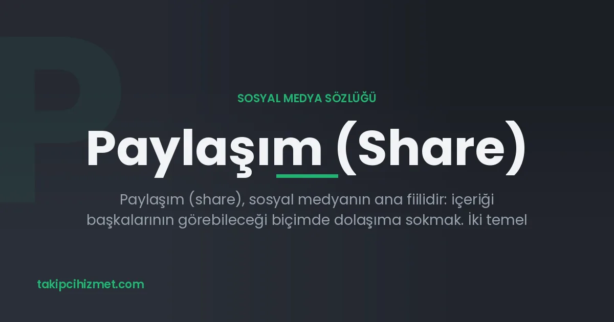 Paylaşım (Share) — sosyal medya sözlüğü