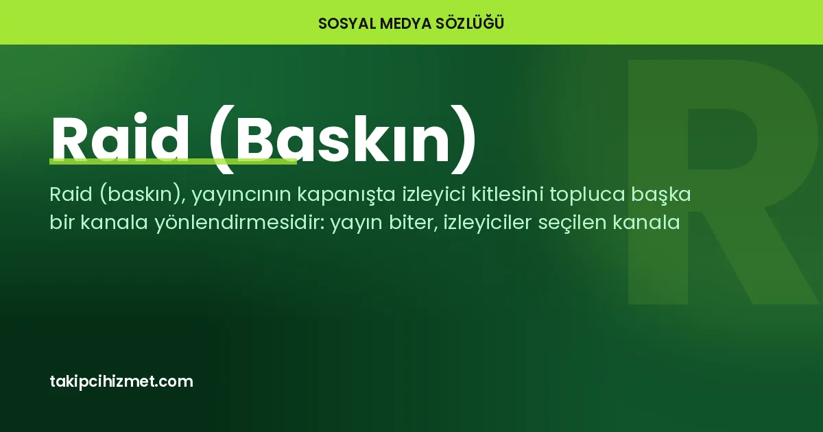 Raid (Baskın) — sosyal medya sözlüğü