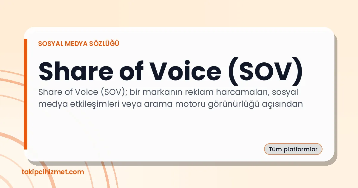 Share of Voice (SOV) — sosyal medya sözlüğü
