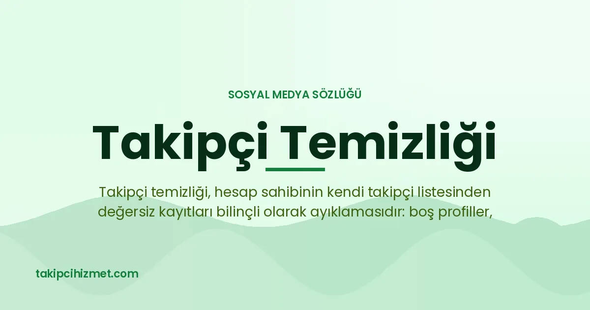 Takipçi Temizliği — sosyal medya sözlüğü