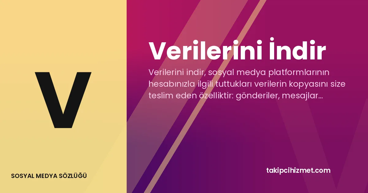 Verilerini İndir — sosyal medya sözlüğü